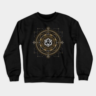 Polyhedral D20 Dice Sacred Symbols Tabletop RPG Gaming Crewneck Sweatshirt